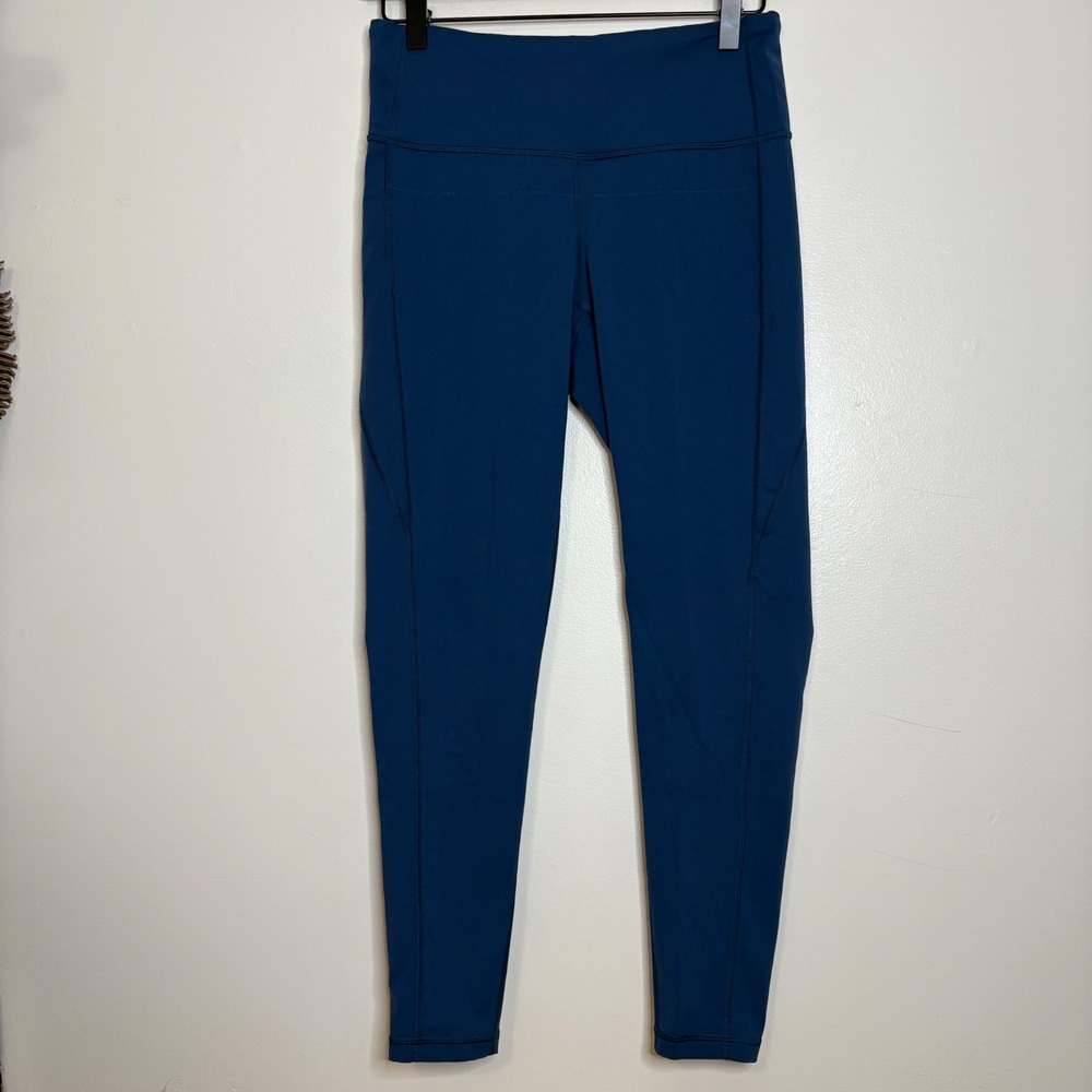 Lucy Blue Athletic Leggings Women's M/M Short Workout Athleisure‎
